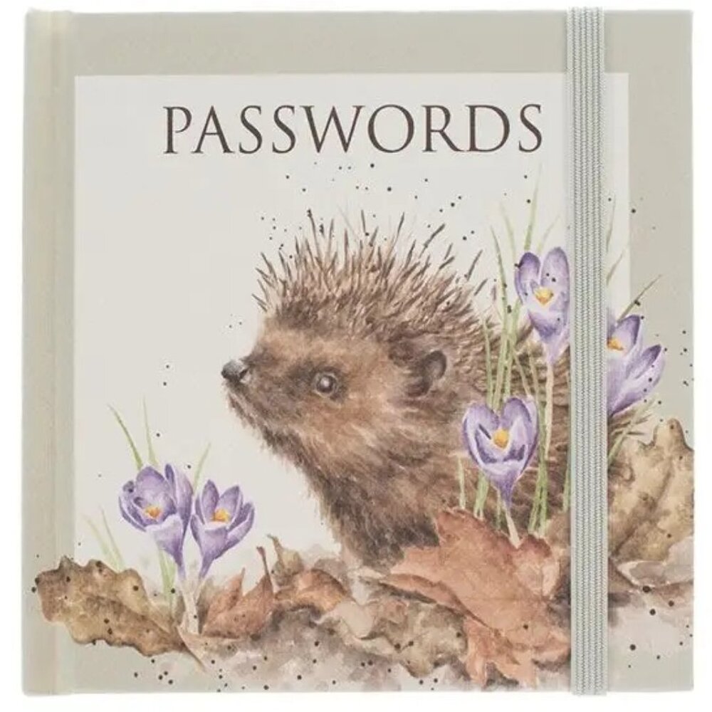 Wrendale Designs Hedgehog Password Notebook Pocketbook